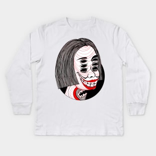 Creepy Stare Kids Long Sleeve T-Shirt